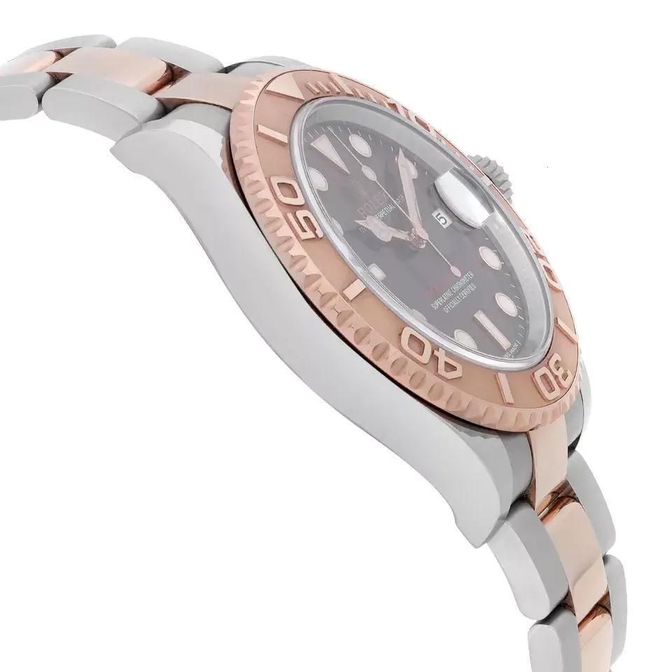 Rolex Yacht Master 40mm 18K Gold Steel Chocolate Dial Automatic Watch 116621 For Sale 1