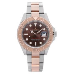 Rolex Yacht Master 40mm 18K Gold Stahl Schokoladen Zifferblatt Automatikuhr 116621