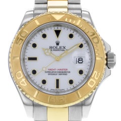 Rolex Yacht-Master 40mm 18K Yellow Gold Steel White Dial Automatic Watch 16623