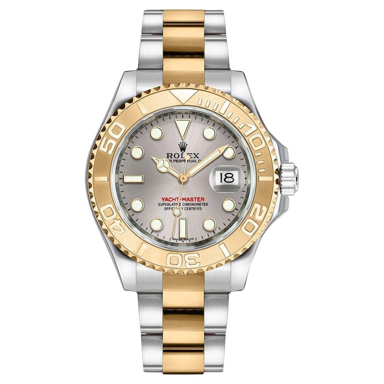 Rolex Yacht-Master Automatic Silver Dial Stainless Steel Gold Watch ...