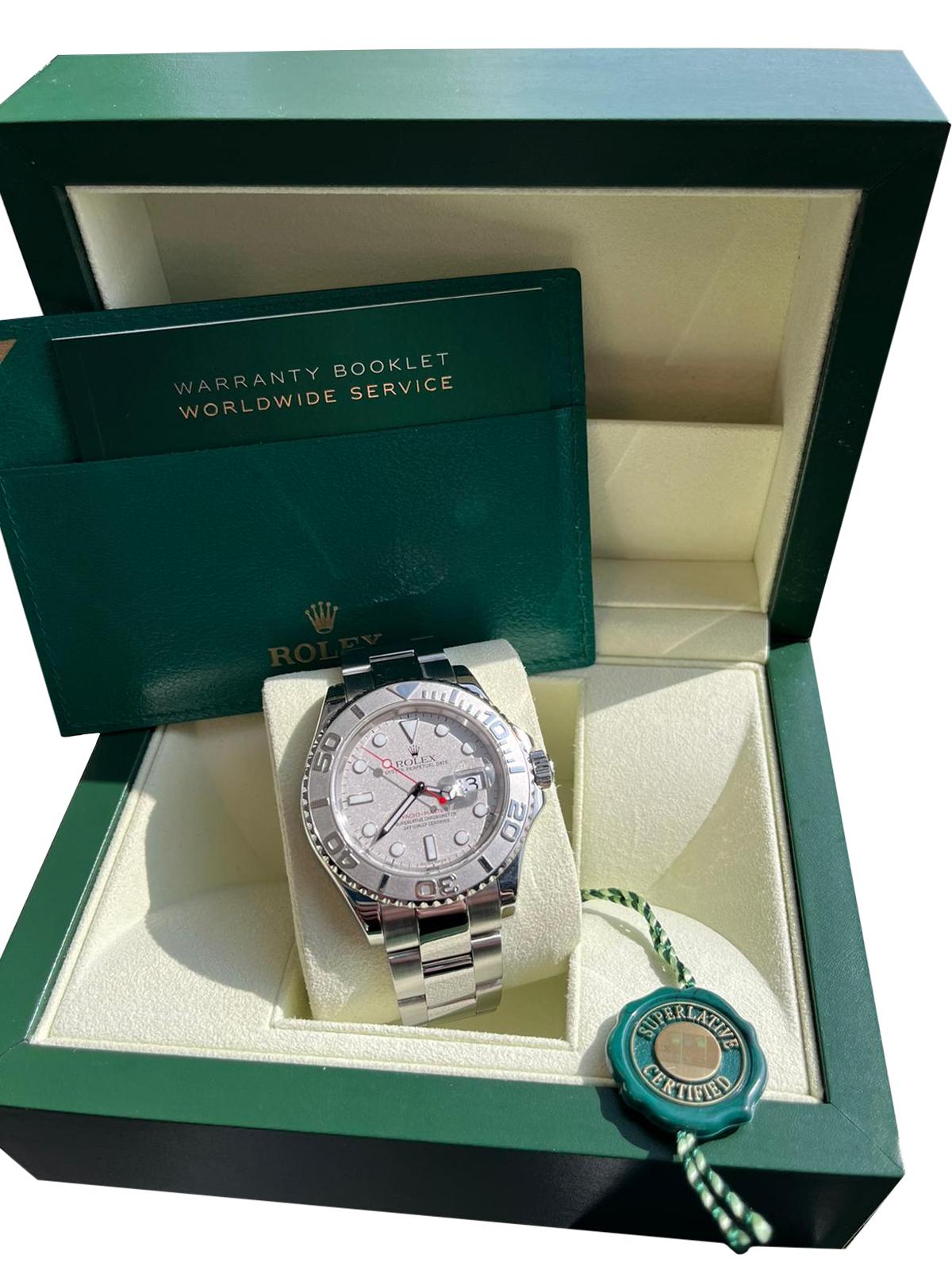 Rolex Yacht-Master 40mm Automatic Steel Platinum Dial Oyster Men's ...