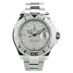 Rolex Yacht-Master Stainless Steel Silver Platinum Rolesium 40mm Watch 116622