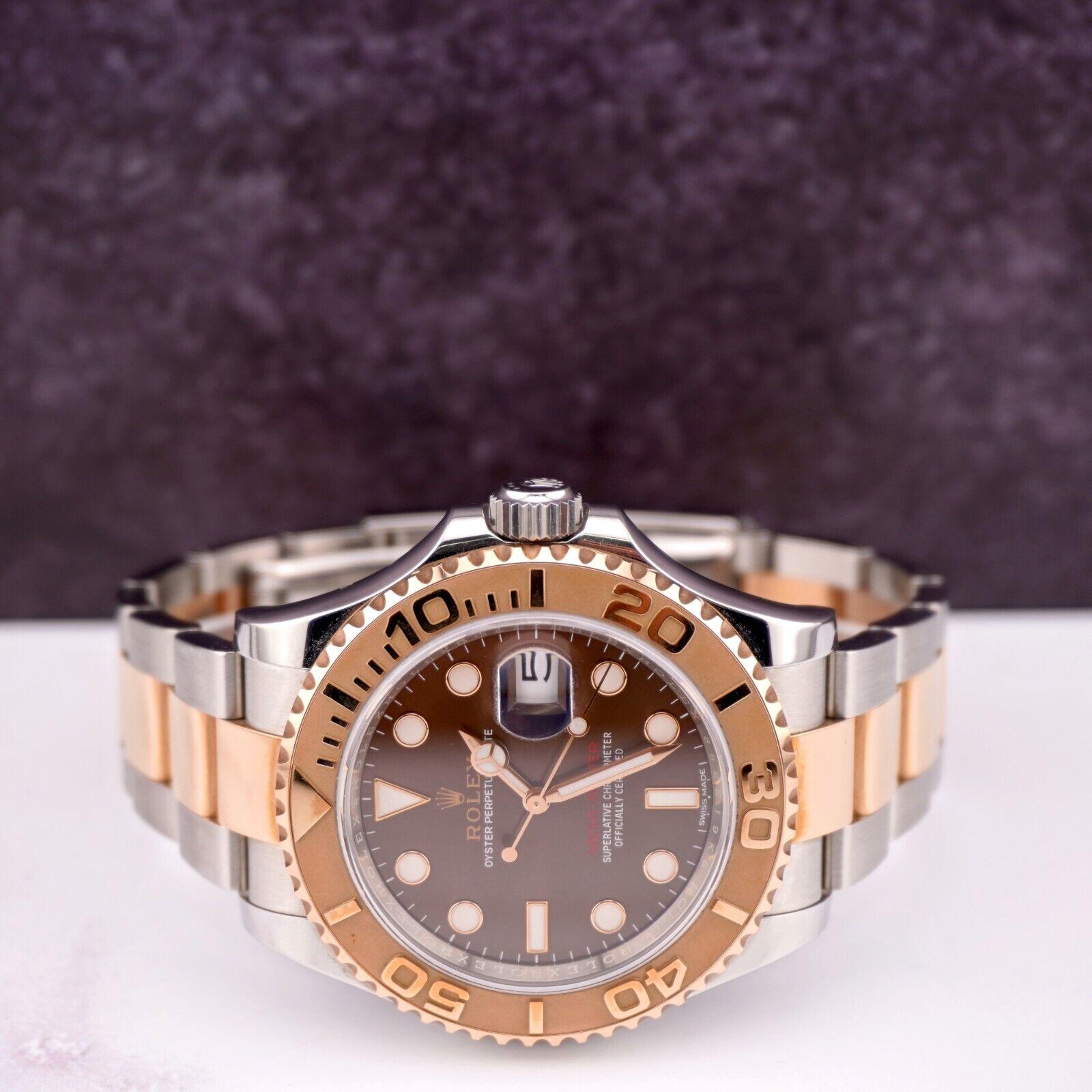 Rolex Yacht-Master Oyster Perpetual 40mm Watch

Pre-owned w/ Original Box & Card
100% Authentic Authenticity Card
Condition - (Excellent Condition) - See Pics
Watch Reference - 116621
Model - Yacht-Master
Dial Color - Brown
Material - 18k Rose