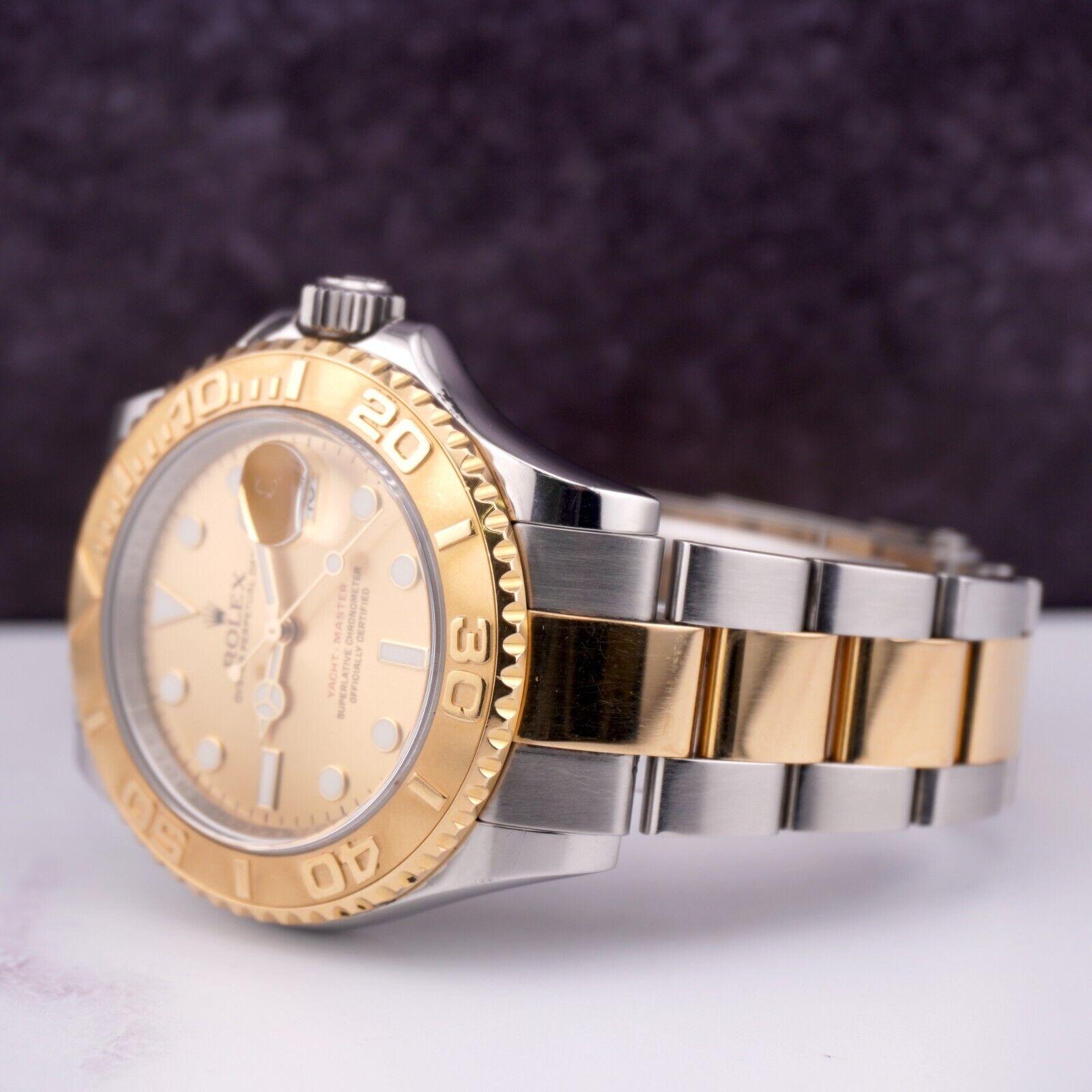 Rolex Yacht-Master 40mm Oyster Date 18k Yellow Gold & Steel Watch Dial 16623 For Sale 1