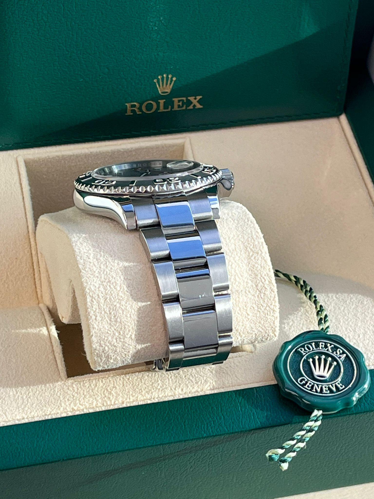Rolex Yacht-Master 40mm Platinum Dial Bezel Oyster Stainless Steel Watch 16622 For Sale 8