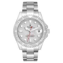 Used Rolex Yacht-Master 40mm Platinum Dial Bezel Oyster Stainless Steel Watch 16622
