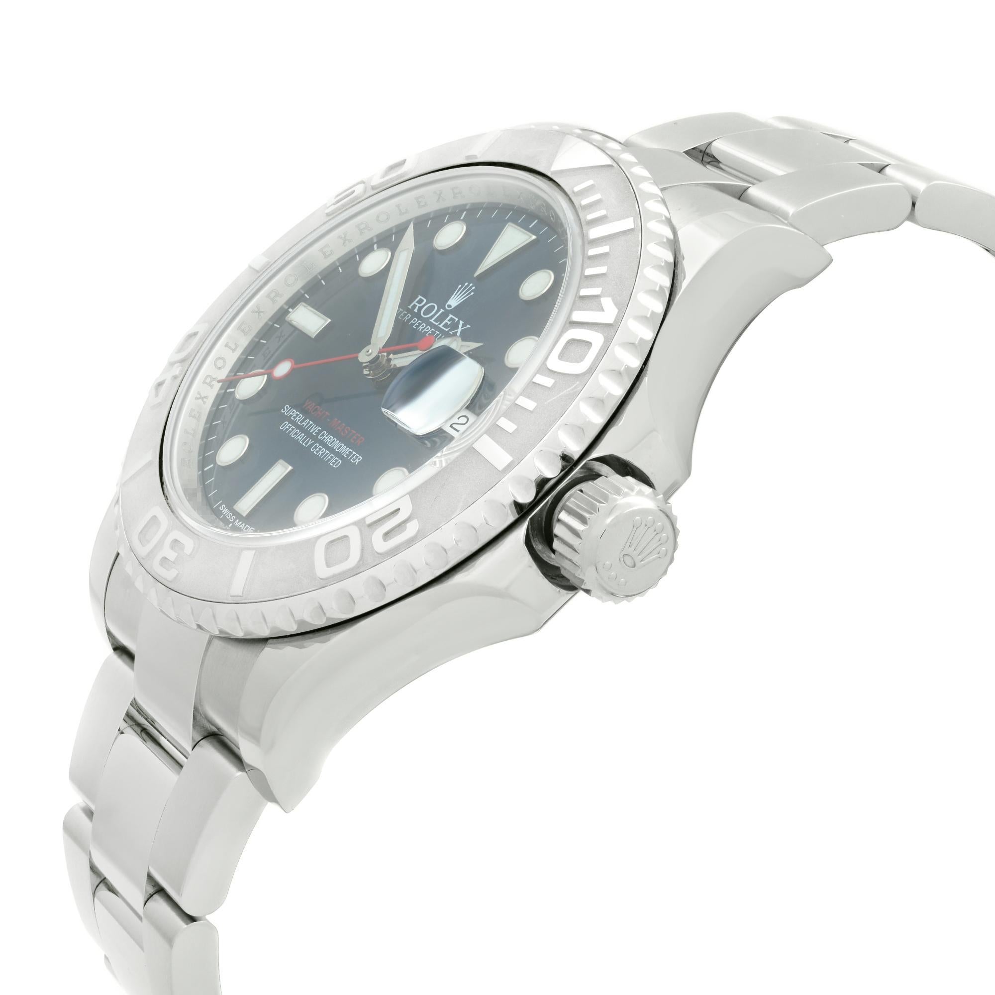 Rolex Yacht-Master Platinum Steel Blue Dial Automatic Men's Watch 116622 1
