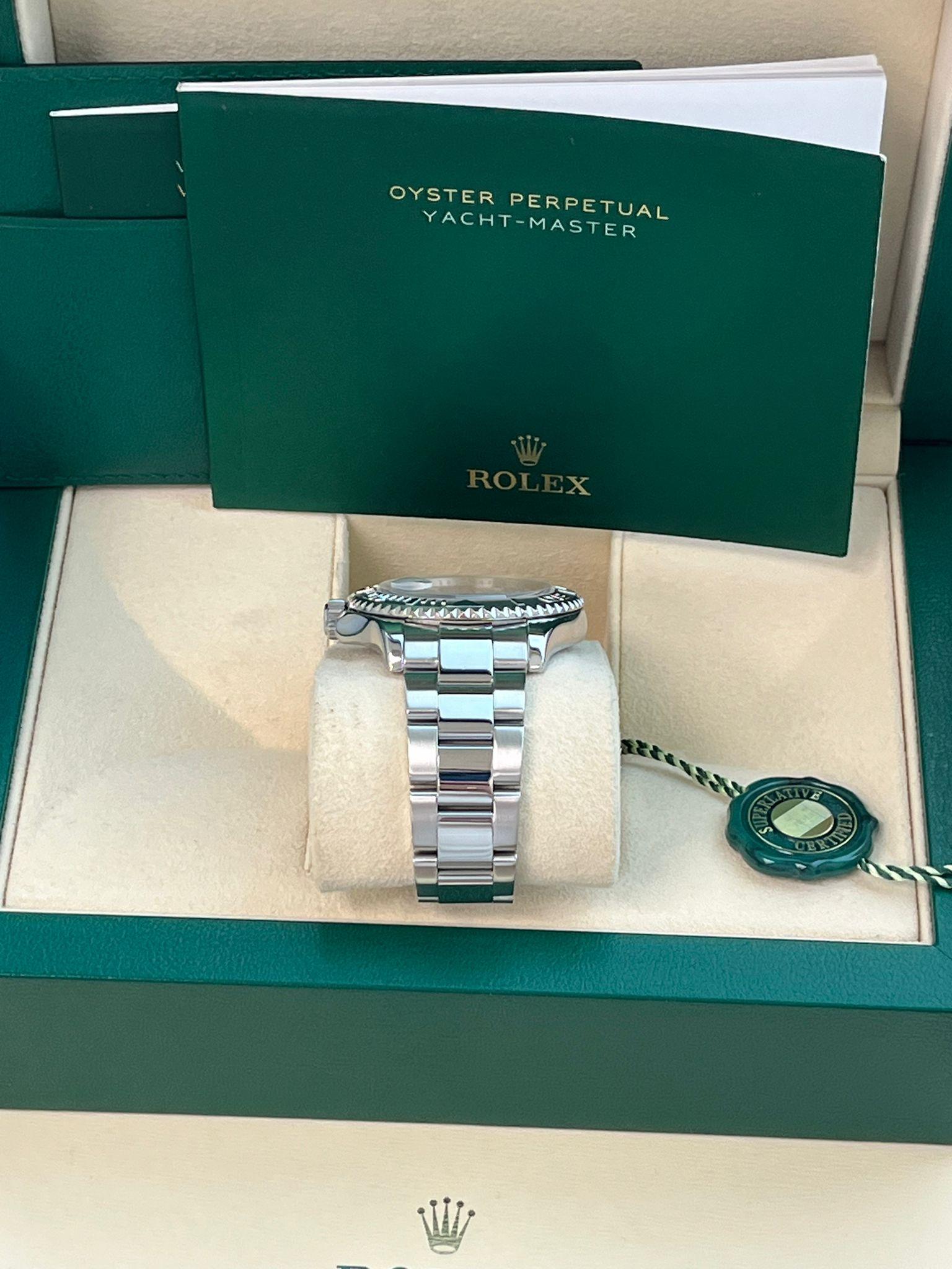 Rolex Yacht-Master 40mm Silver Dial Platinum Bezel Oyster Steel Mens Watch 16622 For Sale 9
