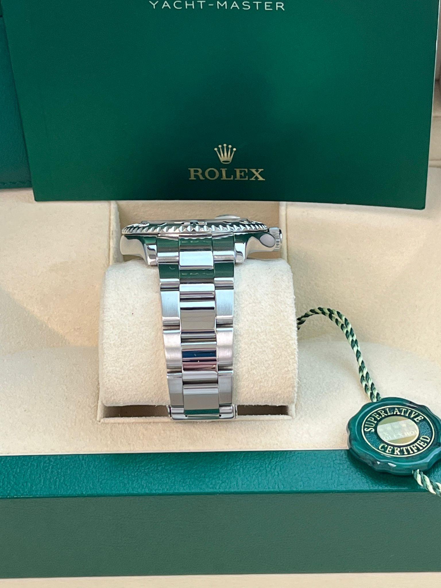 Rolex Yacht-Master 40mm Silver Dial Platinum Bezel Oyster Steel Mens Watch 16622 For Sale 10