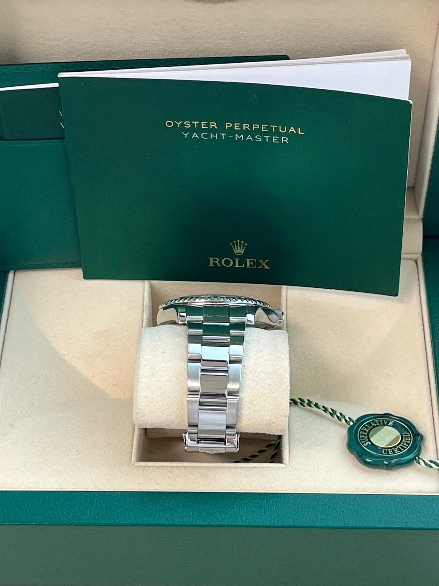 Rolex Yacht-Master 40mm Silver Dial Platinum Bezel Oyster Steel Mens Watch 16622 For Sale 12