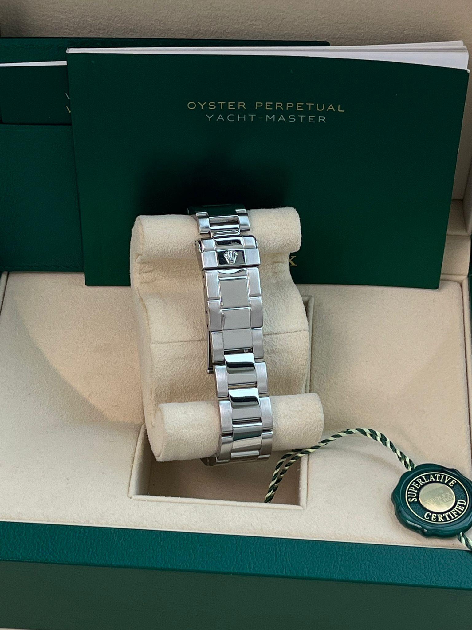 Rolex Yacht-Master 40mm Silver Dial Platinum Bezel Oyster Steel Mens Watch 16622 For Sale 14