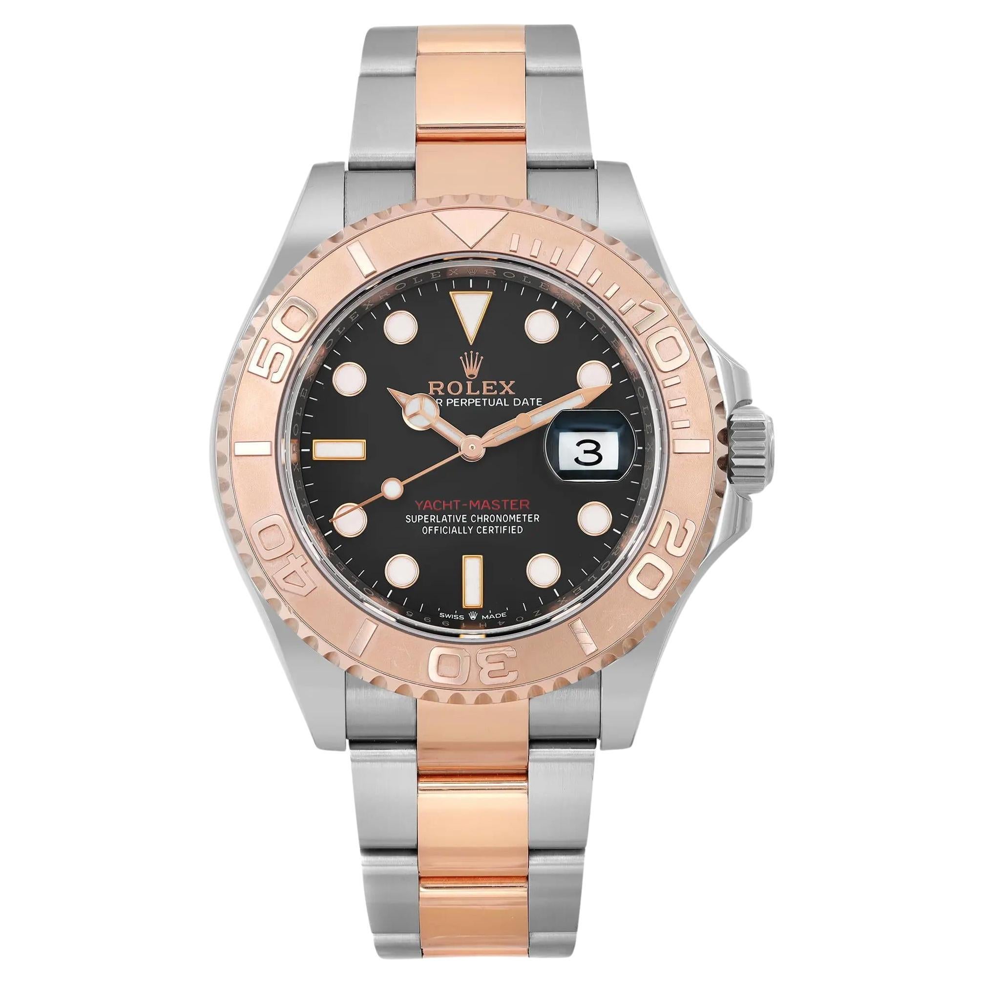 Rolex Yacht Master 40mm Steel 18K Or Chocolate Dial Automatic Montre pour hommes 126621