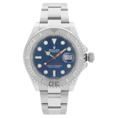 Rolex Yacht-Master Stahl Platin Blaues Zifferblatt Automatik Herrenuhr 126622