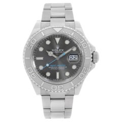 Used Rolex Yacht-Maste Steel Platinum Rhodium Dial Automatic Men Watch 126622