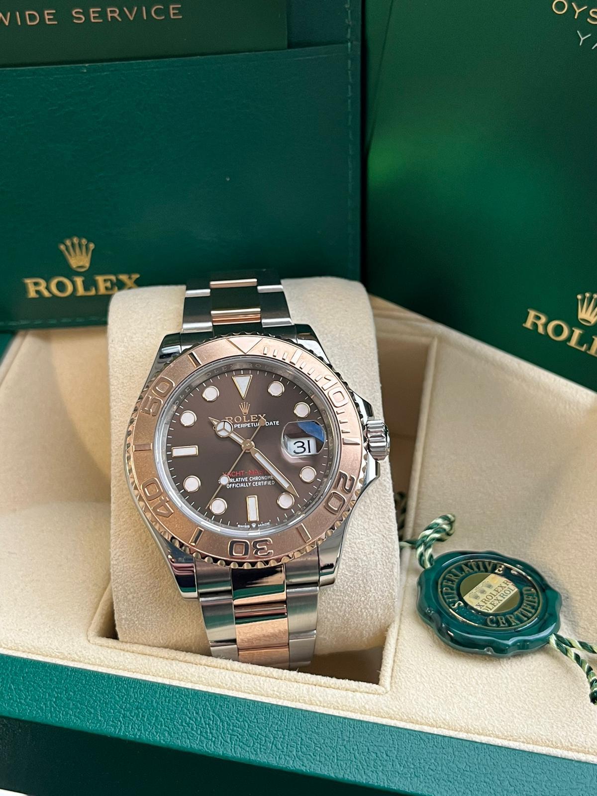 Rolex Yacht-Master 40mm Two Tone Steel/Rose Gold Chocolate Dial Men Watch 126621 For Sale 7