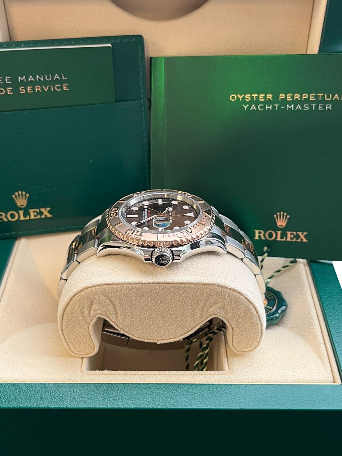 Rolex Yacht-Master 40mm Two Tone Steel/Rose Gold Chocolate Dial Men Watch 126621 For Sale 9