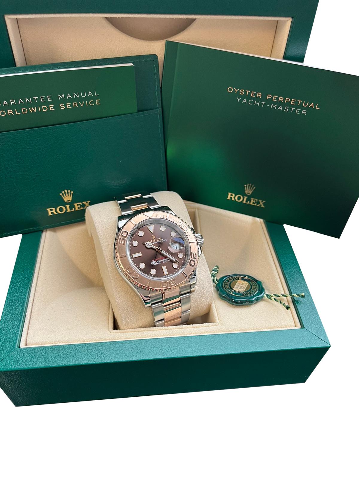 Rolex Yacht-Master 40mm Two Tone Steel/Rose Gold Chocolate Dial Men Watch 126621 For Sale 1