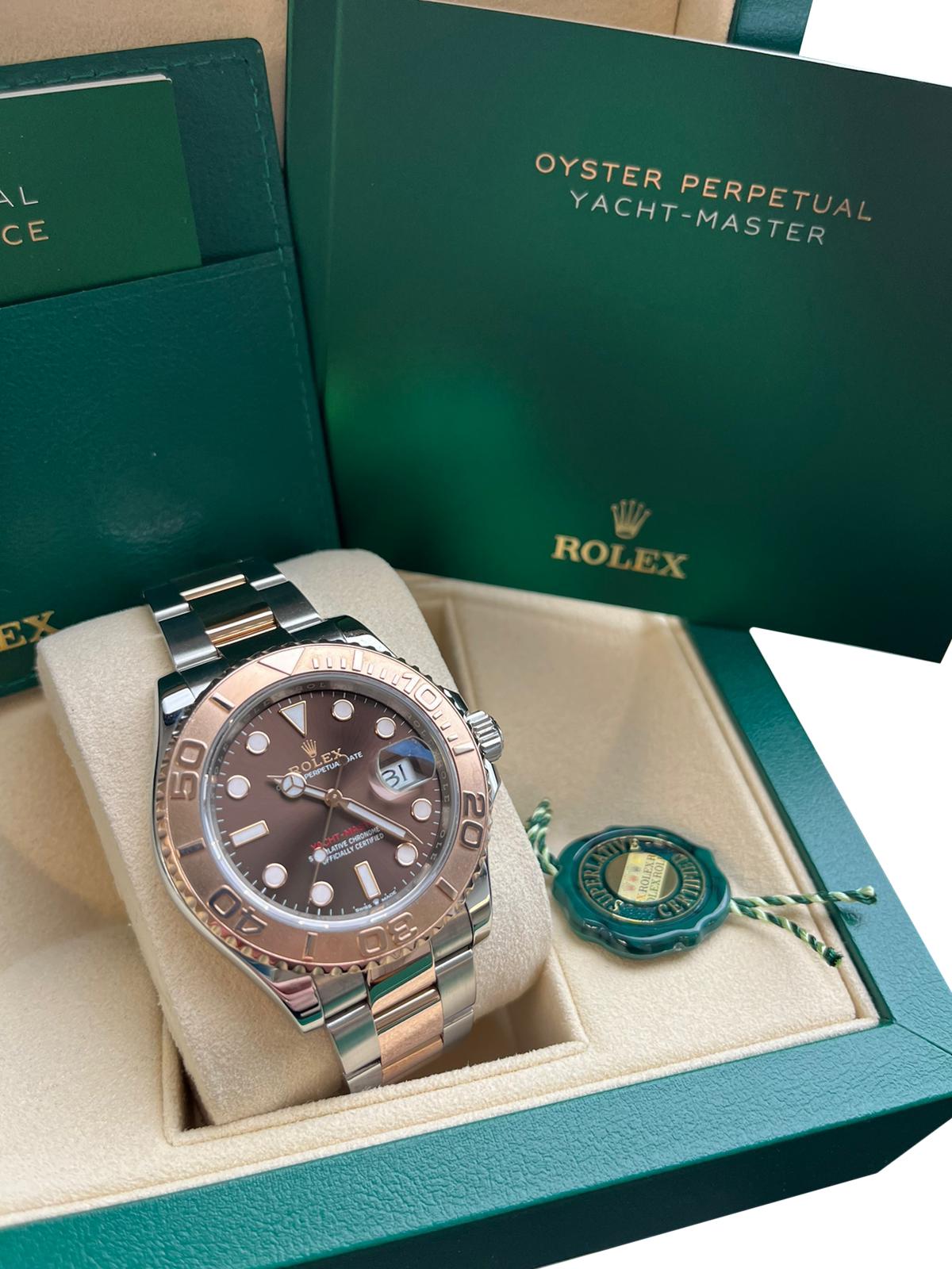 Rolex Yacht-Master 40mm Two Tone Steel/Rose Gold Chocolate Dial Men Watch 126621 For Sale 2