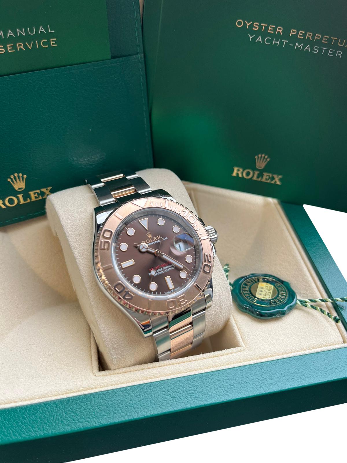 Rolex Yacht-Master 40mm Two Tone Steel/Rose Gold Chocolate Dial Men Watch 126621 For Sale 3