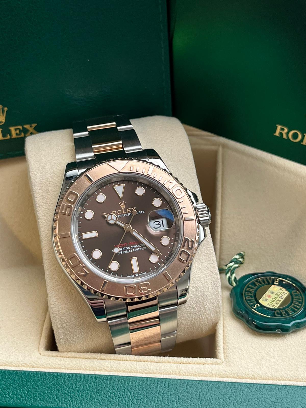 Rolex Yacht-Master 40mm Two Tone Steel/Rose Gold Chocolate Dial Men Watch 126621 For Sale 4