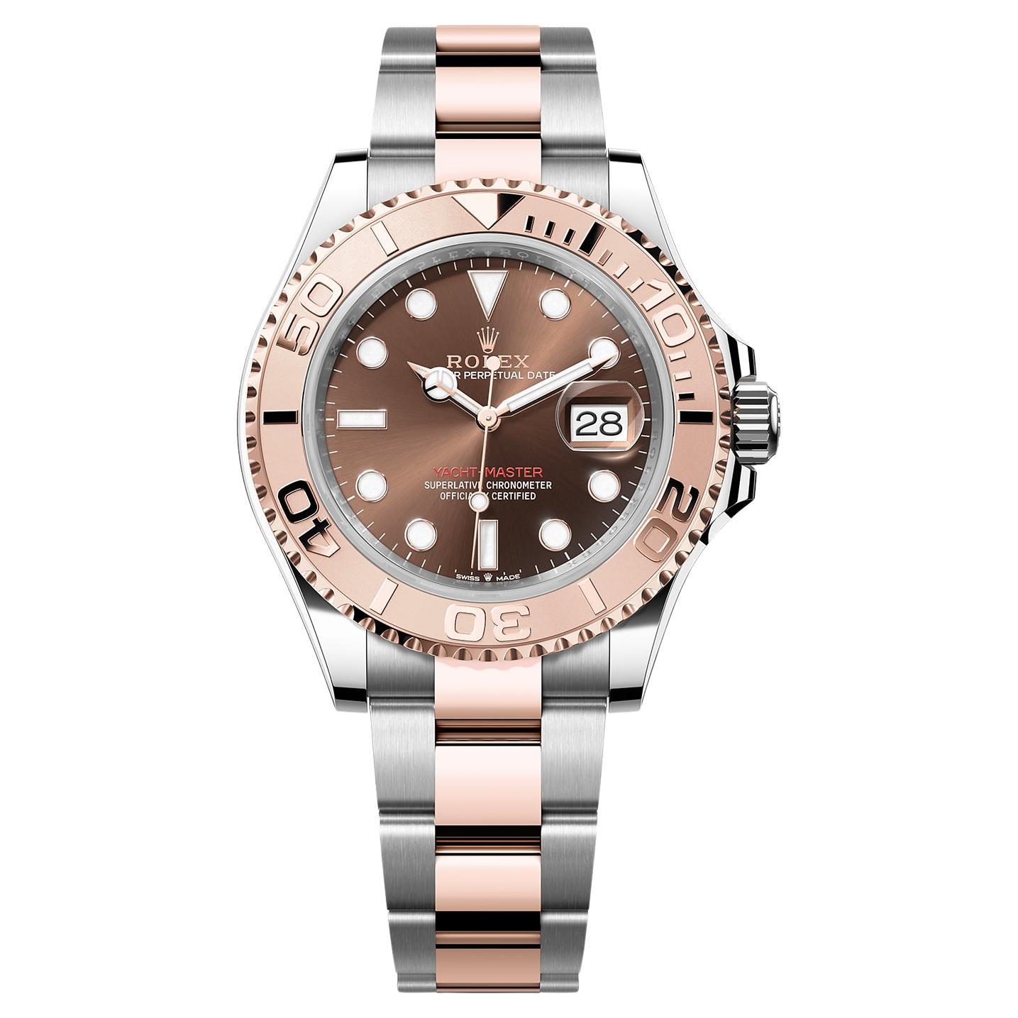 Rolex Yacht-Master 40mm Two Tone Steel/Rose Gold Chocolate Dial Men Watch 126621 For Sale