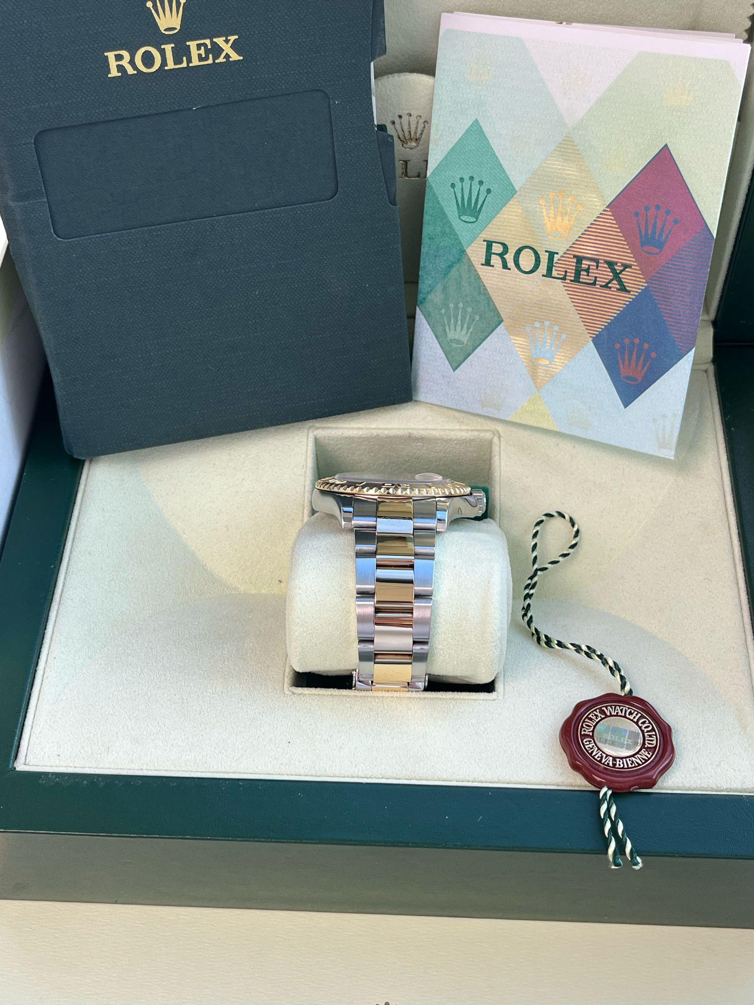Rolex Yacht-Master 40mm Yellow Gold Steel Champagne Dial Men's Watch 16623 For Sale 12