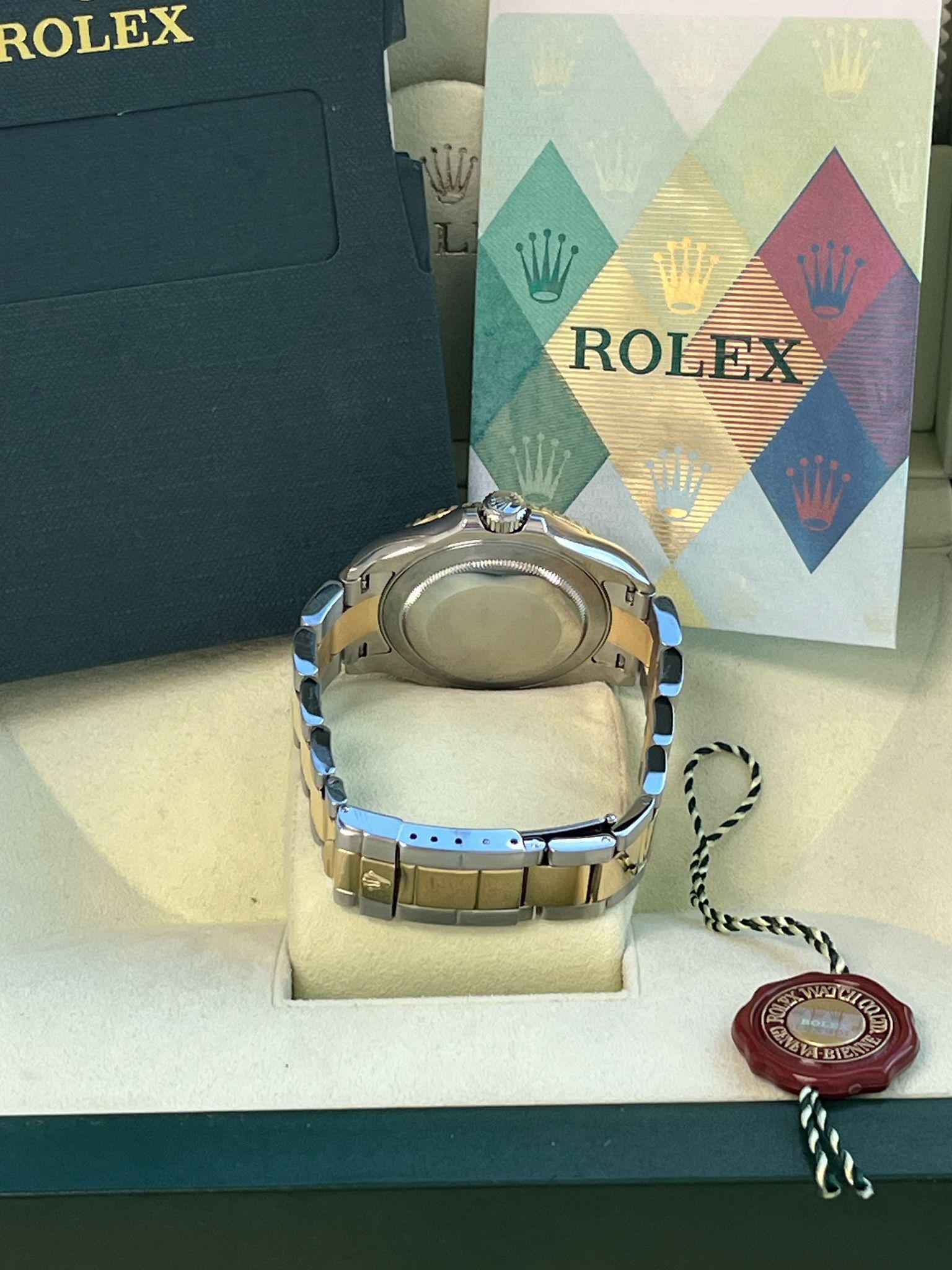 Rolex Yacht-Master 40mm Yellow Gold Steel Champagne Dial Men's Watch 16623 For Sale 16