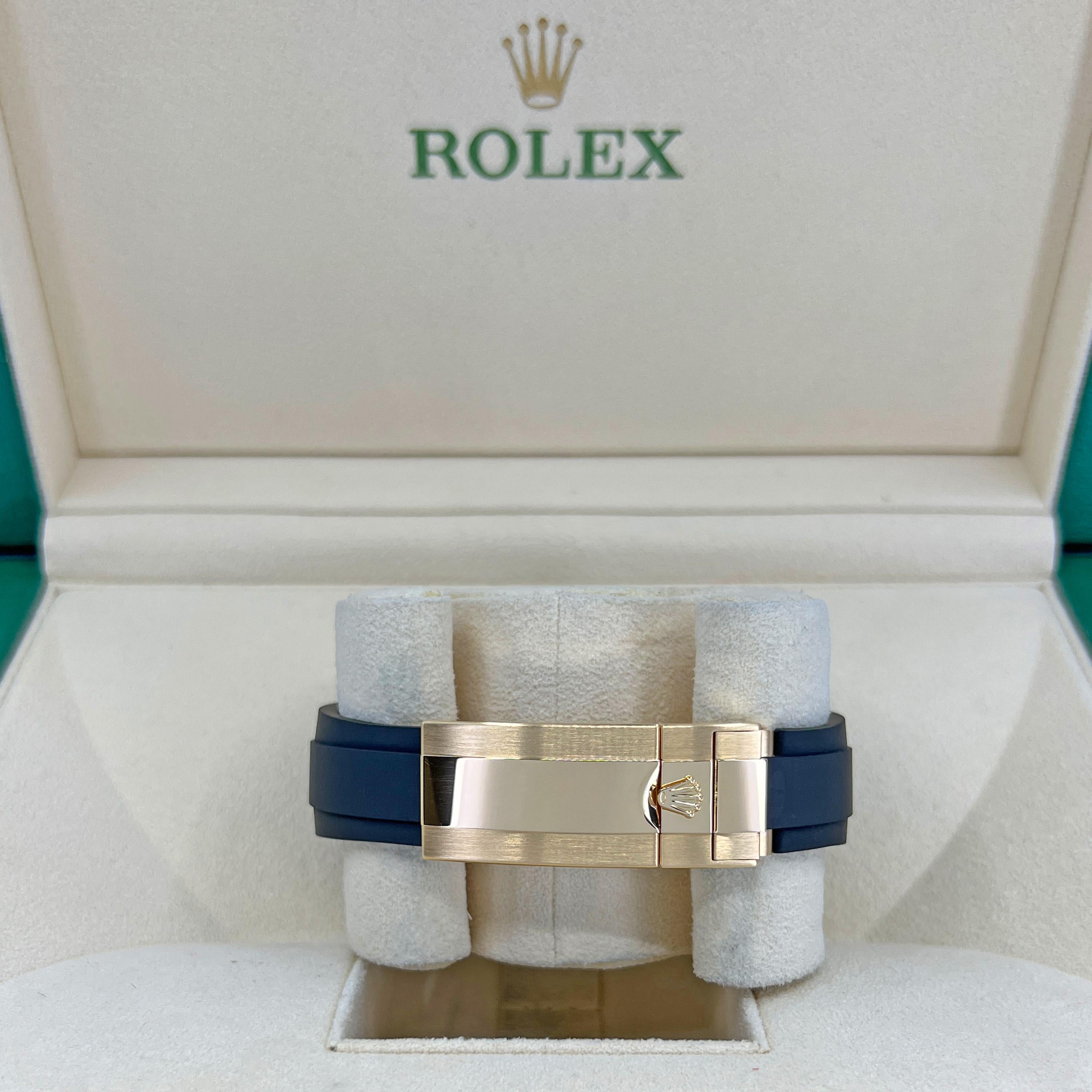 Rolex Yacht-Master 42 Yellow Gold Black Dial 2022 226658 Unworn Watch Complete For Sale 3