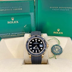 Rolex Yacht-Master 42 Yellow Gold Black Dial 2022 226658 Unworn Watch Complete