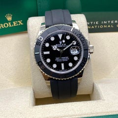 Unworn Rolex Yacht-Master 42mm White Gold Black Dial Automatic Mens Watch 226659