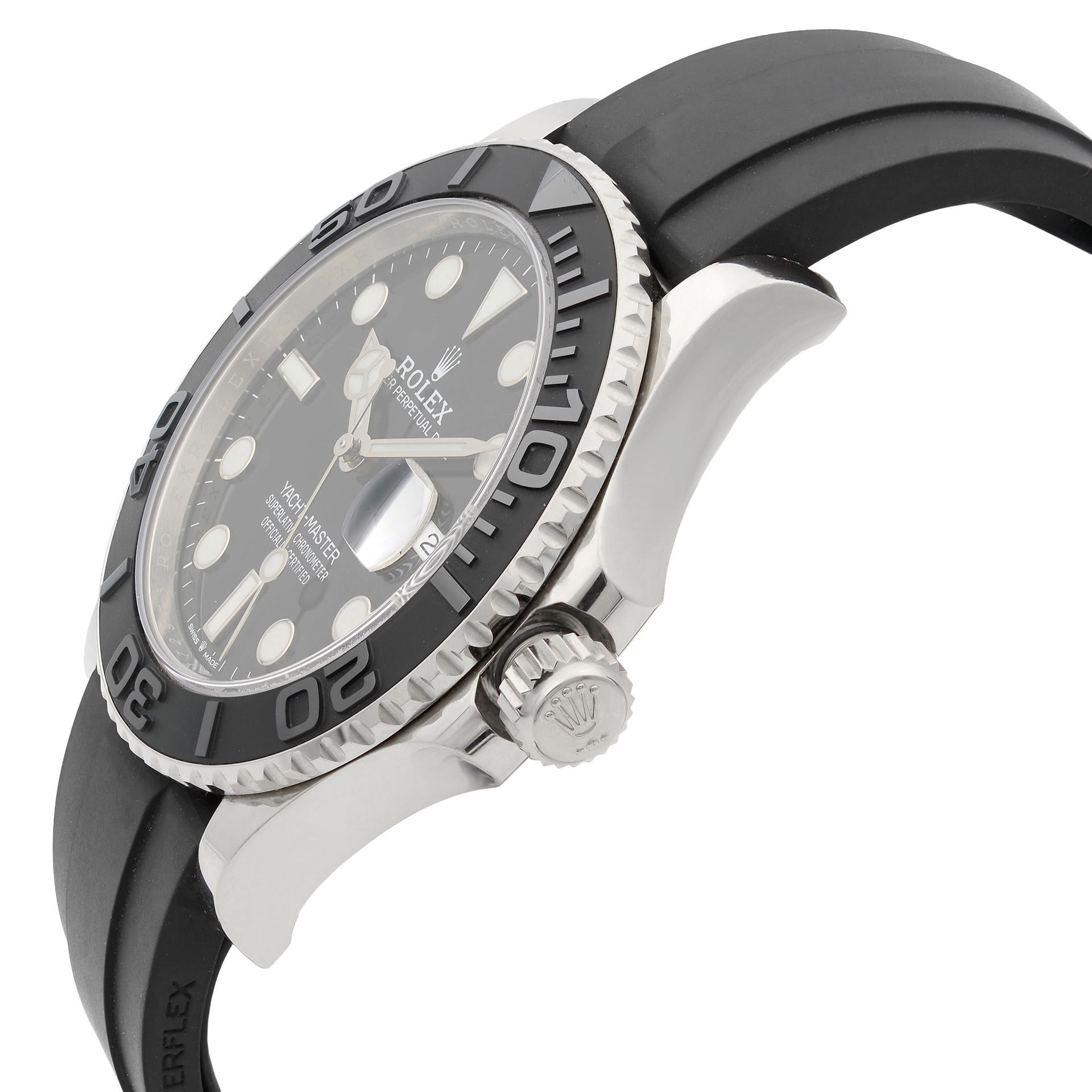 Unworn Rolex Yacht-Master 42mm White Gold Black Dial Automatic Mens Watch 226659 For Sale 7