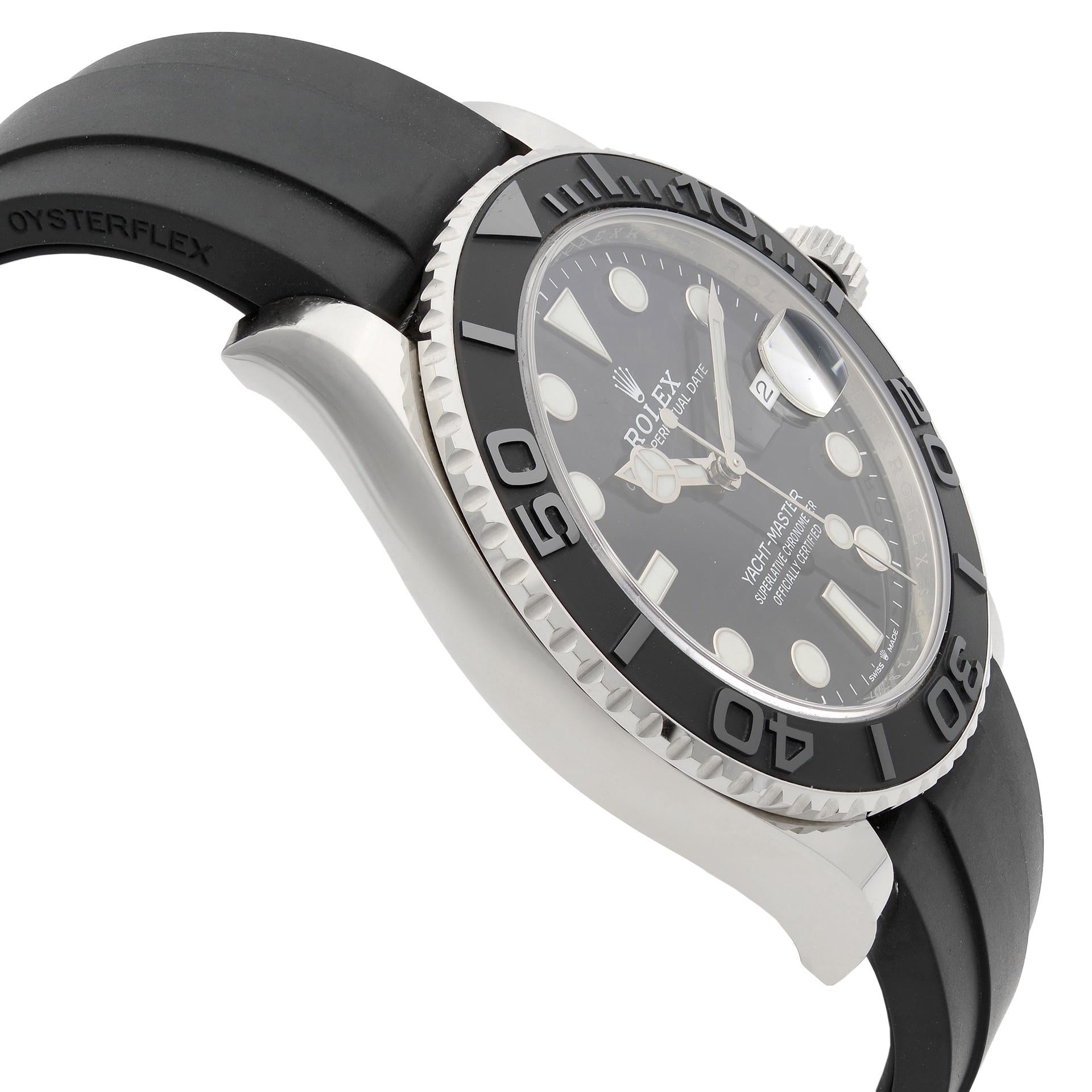 Unworn Rolex Yacht-Master 42mm White Gold Black Dial Automatic Mens Watch 226659 For Sale 8