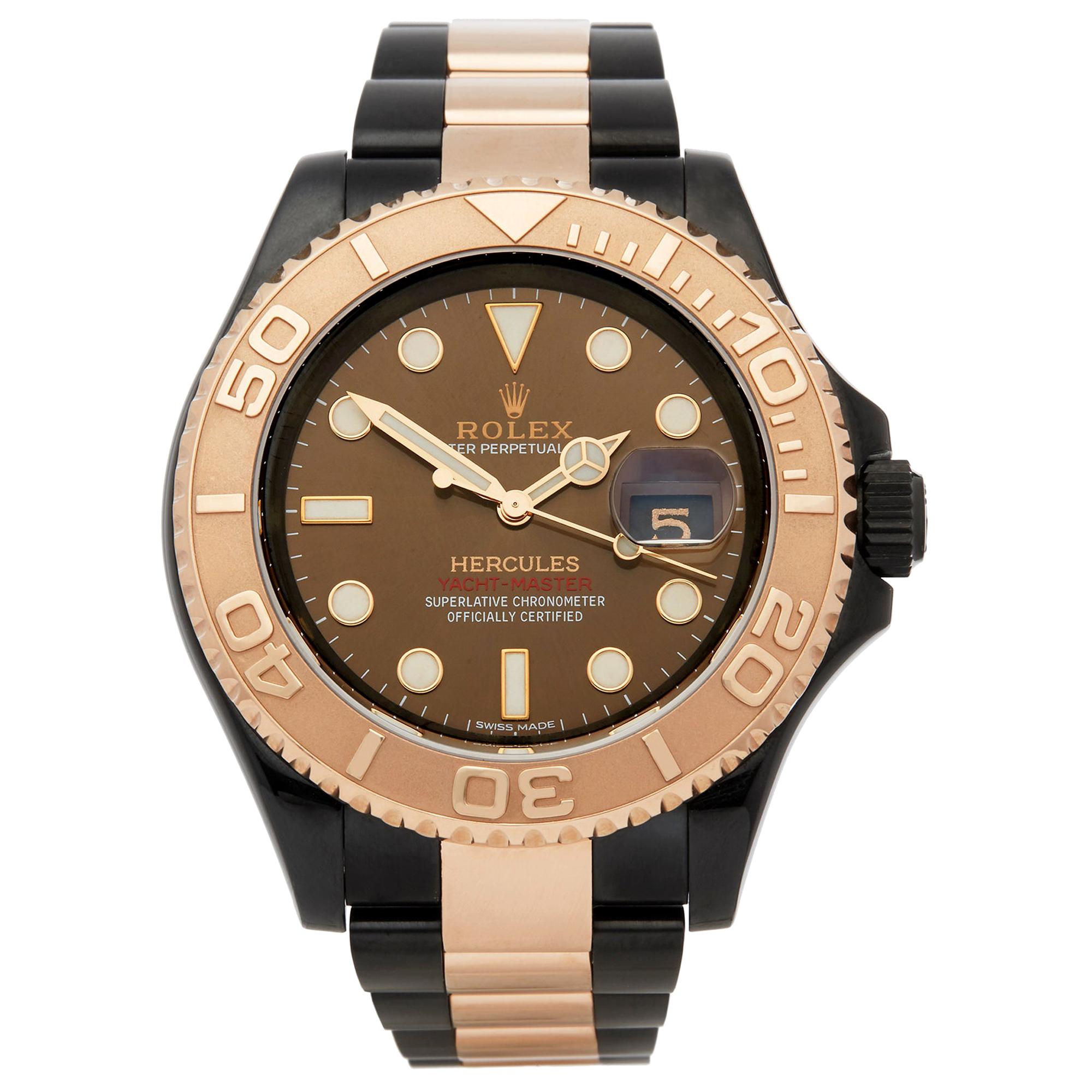Rolex Yacht-Master Hercules Dlc Coated Stainless Steel and 18 Karat Gold 116621