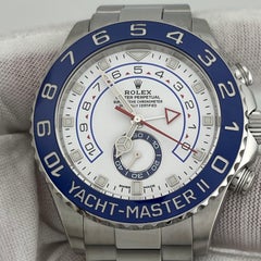 Rolex Yacht Master II 116680 44mm Blue Ceramic Stainless Steel Box Paper