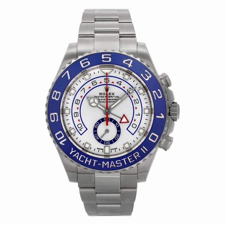 Rolex Yacht-Master II 116680 Stainless Steel White Dial Automatic Watch ...