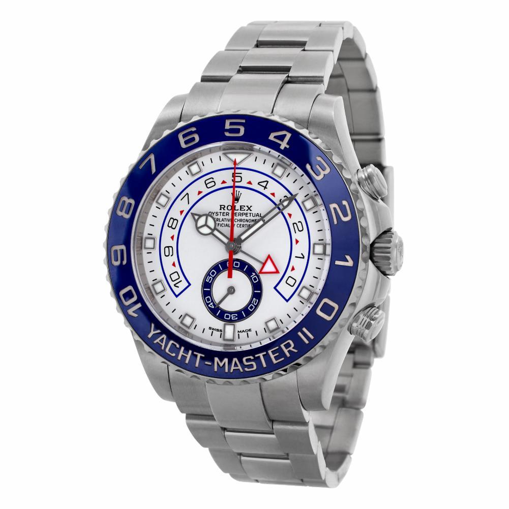 Rolex Yacht-Master II 116680 Stainless Steel White Dial Automatic Watch (Zeitgenössisch) im Angebot