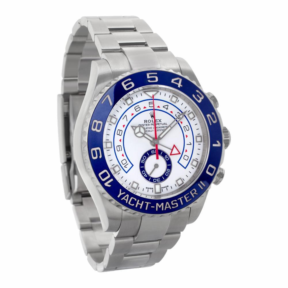 Rolex Yacht-Master II 116680 Stainless Steel White Dial Automatic Watch im Zustand „Hervorragend“ im Angebot in Miami, FL