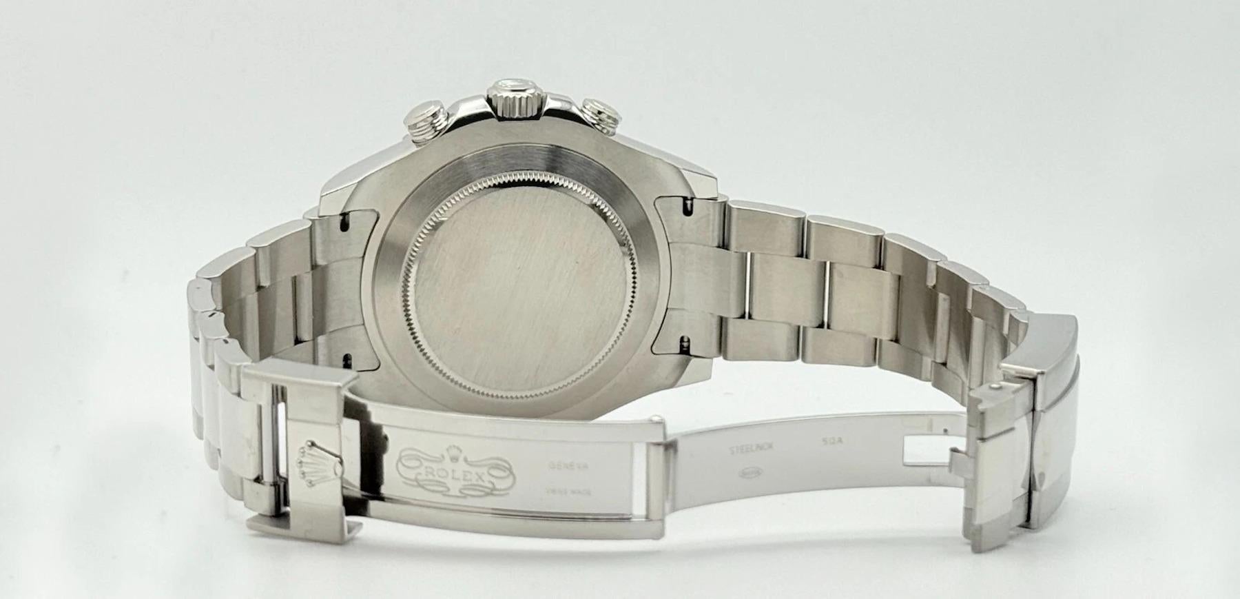 Rolex Yacht Master II 116680 White Dial Blue Ceramic Steel Box Paper 44mm For Sale 3