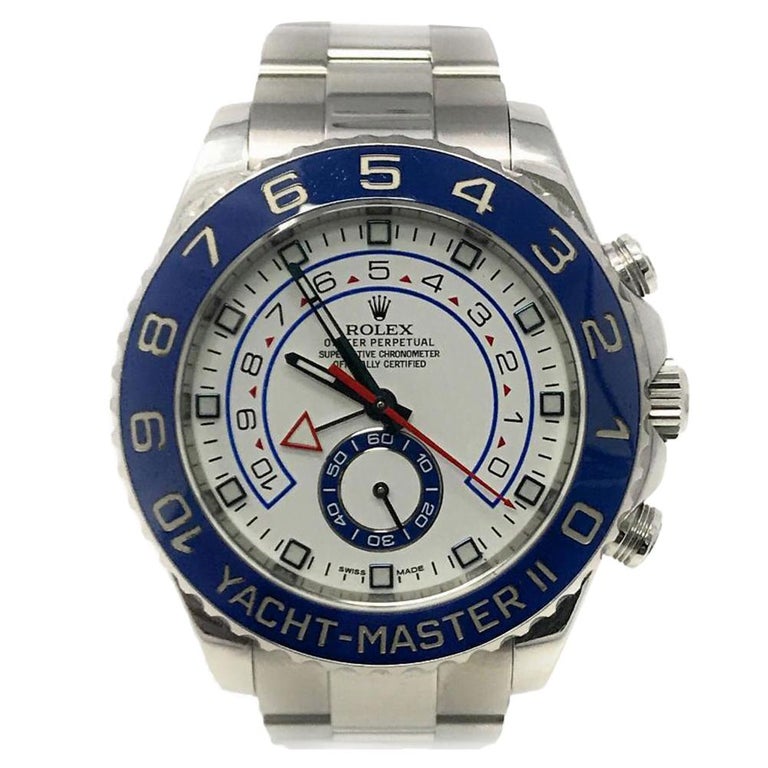 Rolex Yacht-Master II 116680 with Band and White Dial For Sale at 1stdibs