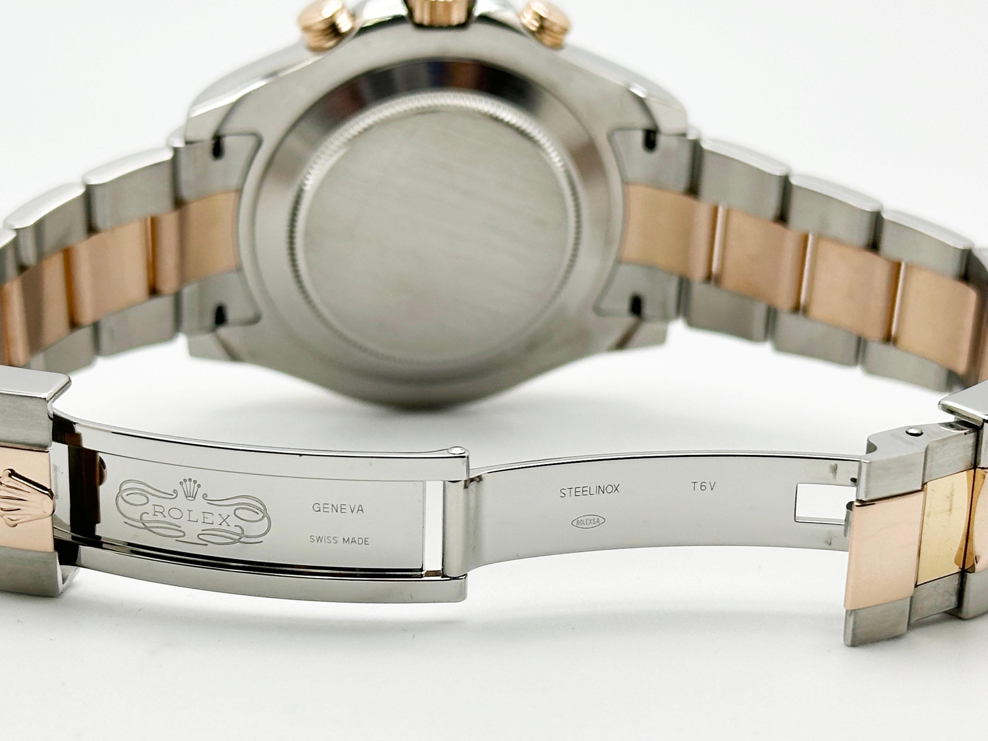 Rolex Yacht Master II 116681 44mm Céramique bleue Or rose 18K Stainless Box Paper en vente 4