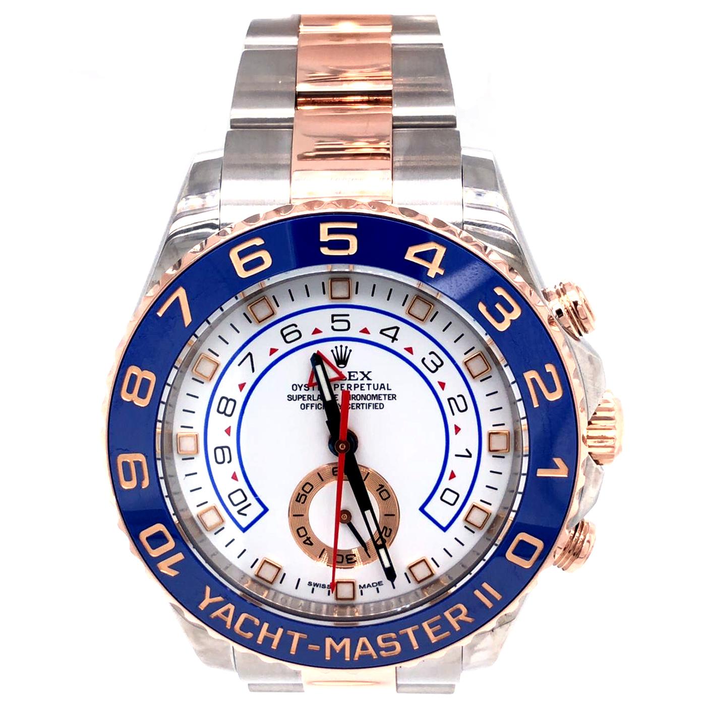 rolex yacht-master ii 116681 stainless steel 18k pink gold automatic