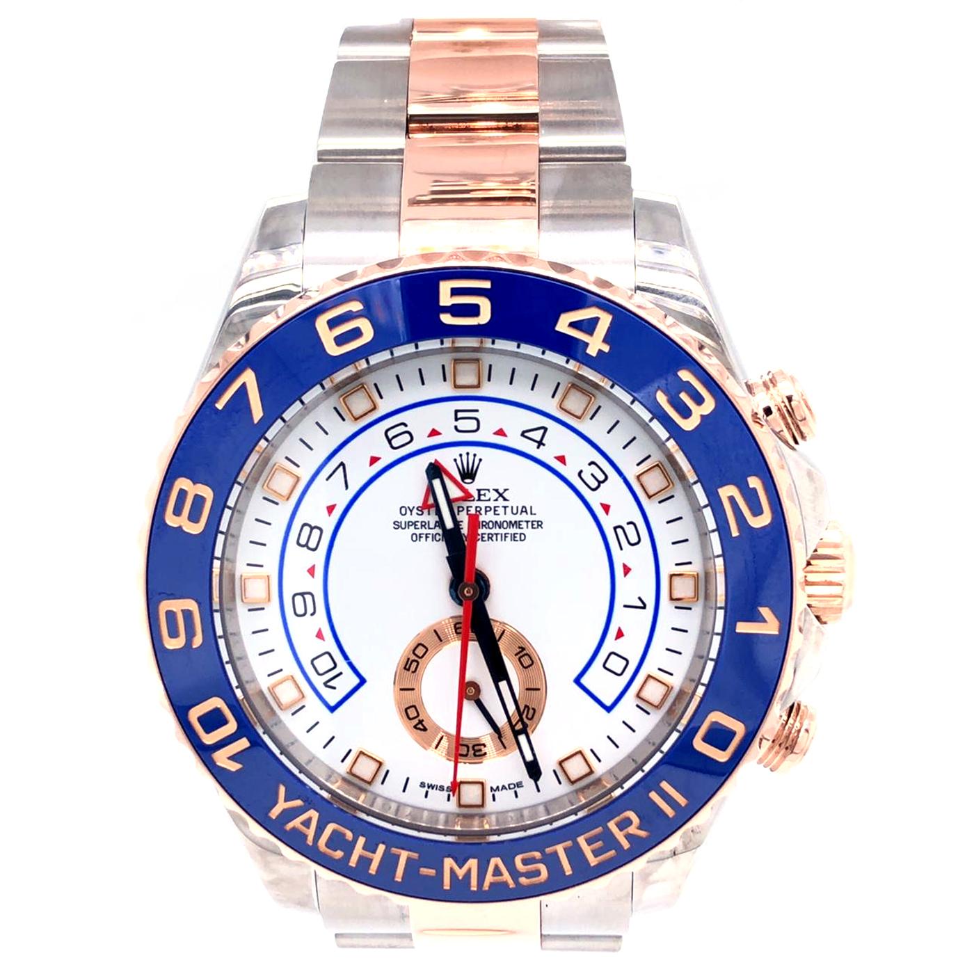 rolex yacht-master ii 116681 stainless steel 18k pink gold automatic