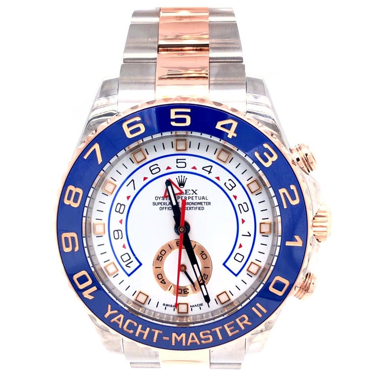 Rolex Yacht-Master II 116681 Steel and Rose Gold Automatic Men's Watch at  1stDibs | rolex yacht-master ii 116681 stainless steel 18k pink gold  automatic, rolex f437091, yacht master 2 rose gold