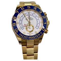 Rolex Yacht Master II 116688 18K Gelbgold Blaue Keramik 44mm Schachtel Papier 2022