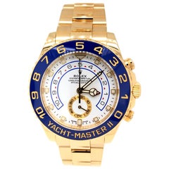 Rolex Yacht Master II 116688 Oyster 18 Karat Yellow Gold White Index Dial Watch
