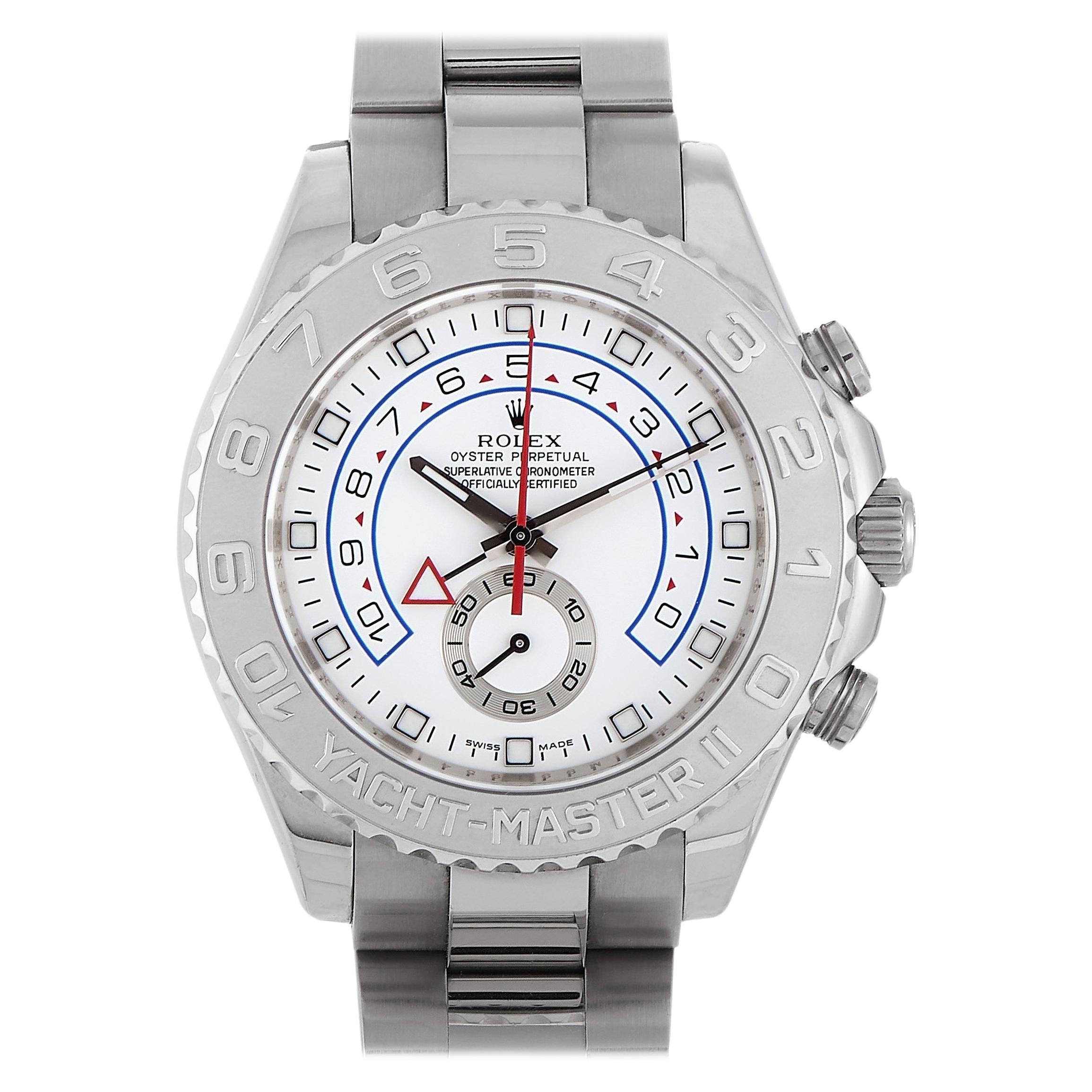 Rolex Yacht-Master II 18K White Gold and Platinum Watch 116689