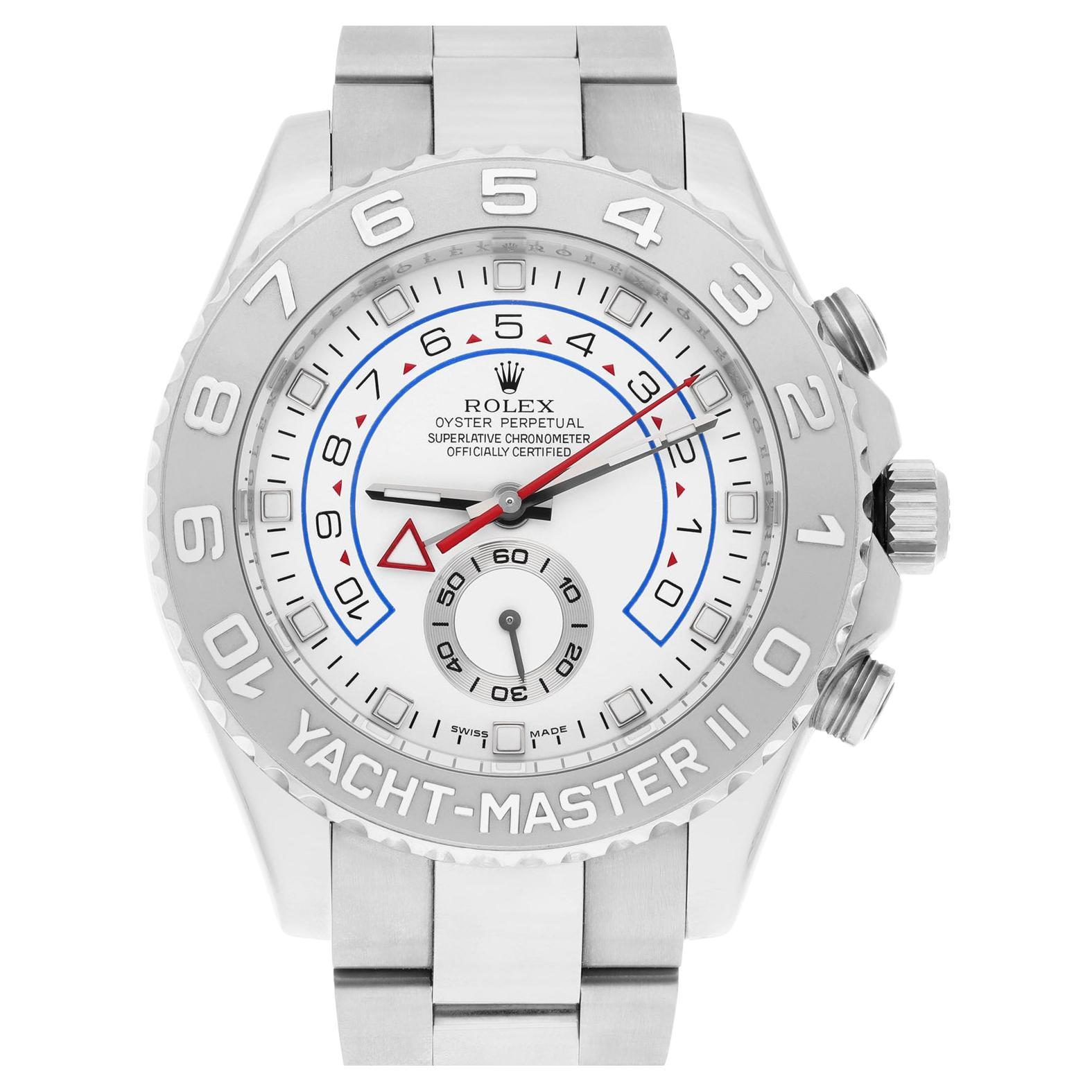 Rolex Yacht-Master II 18KT W/G Montre automatique pour hommes 116689 complète en vente