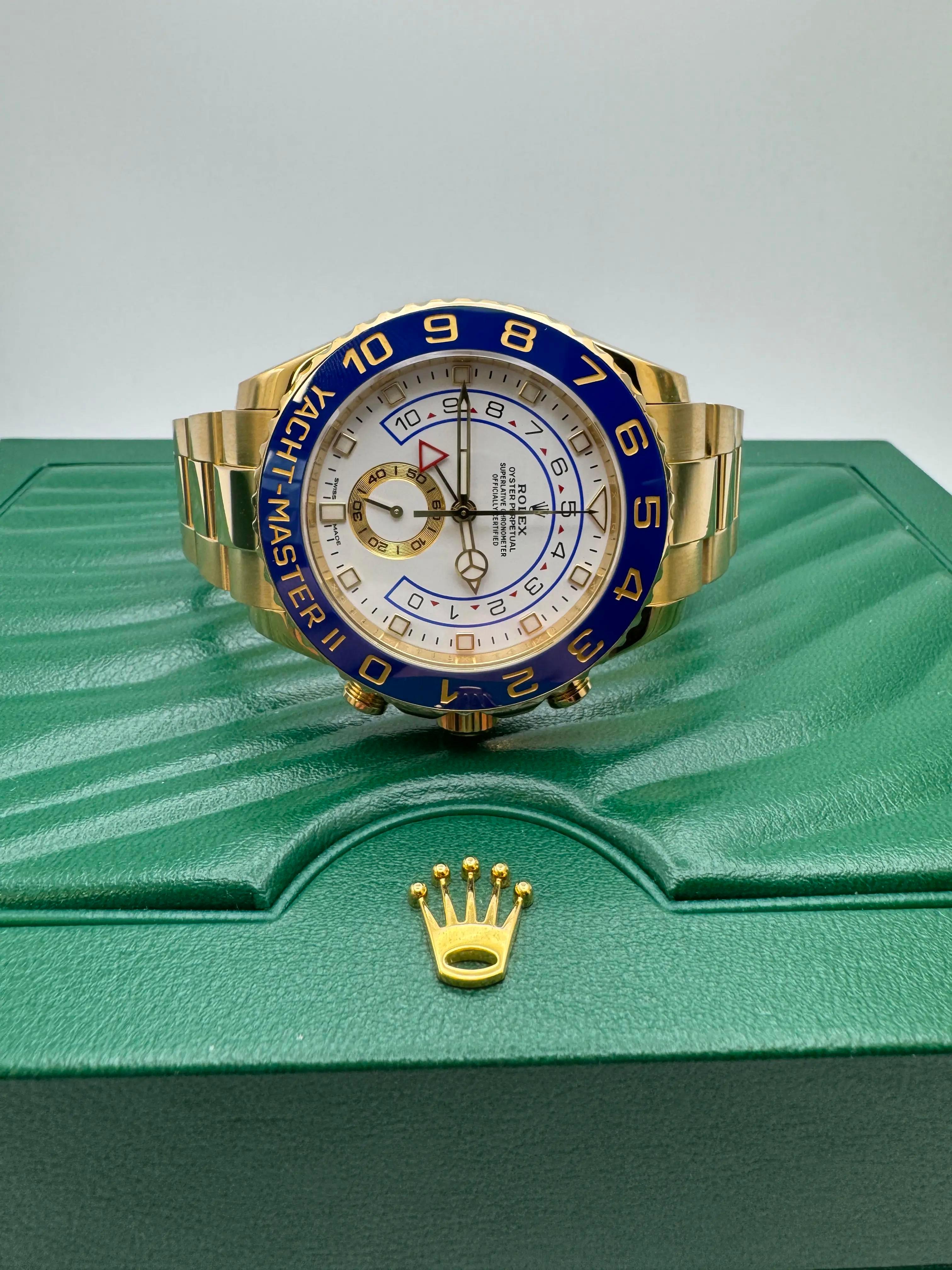 Rolex Yacht-Master II 44mm 116688 18K Solid Gold New Mercedes Hands Box Papers For Sale 2