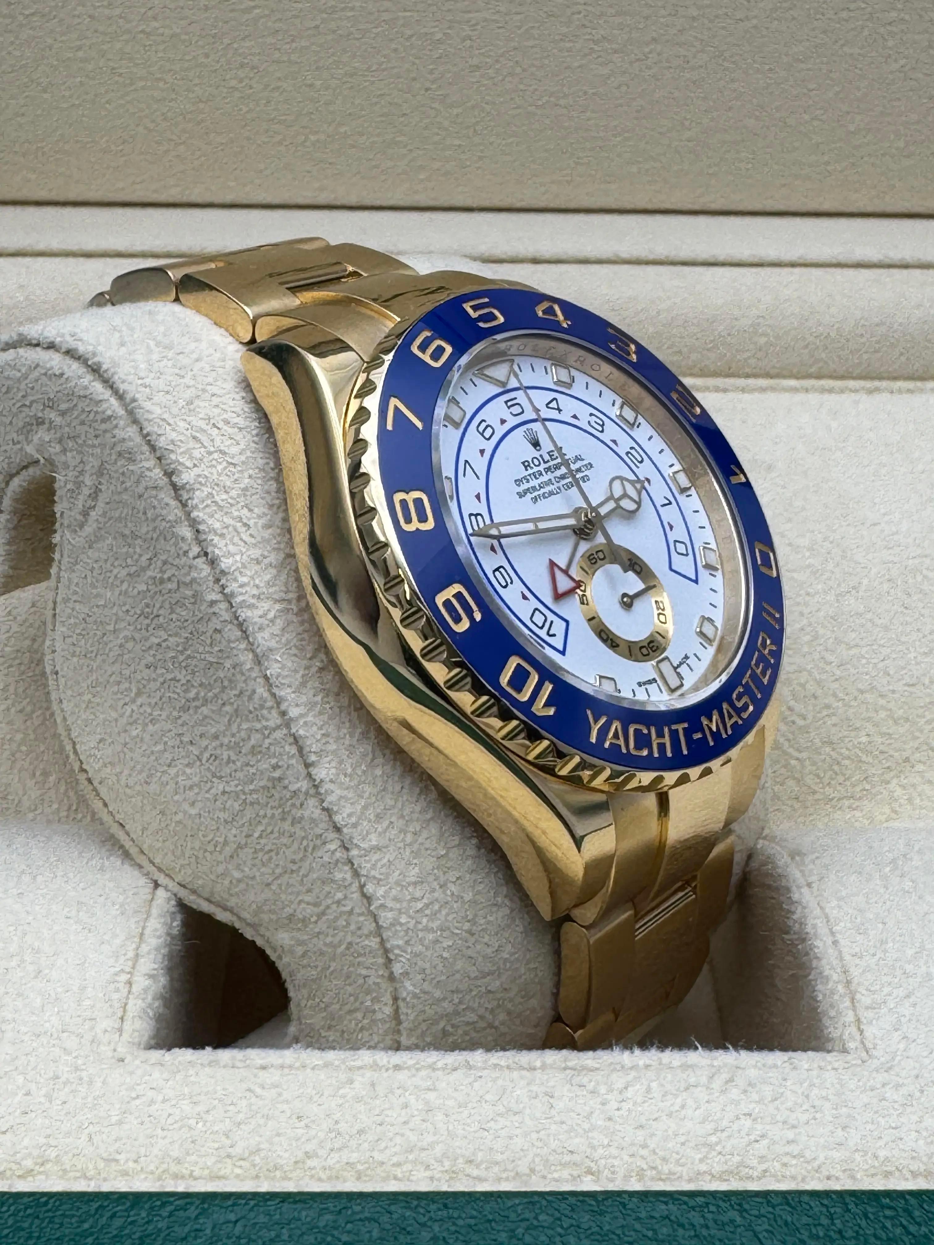 Rolex Yacht-Master II 44mm 116688 18K Solid Gold New Mercedes Hands Box Papers For Sale 4