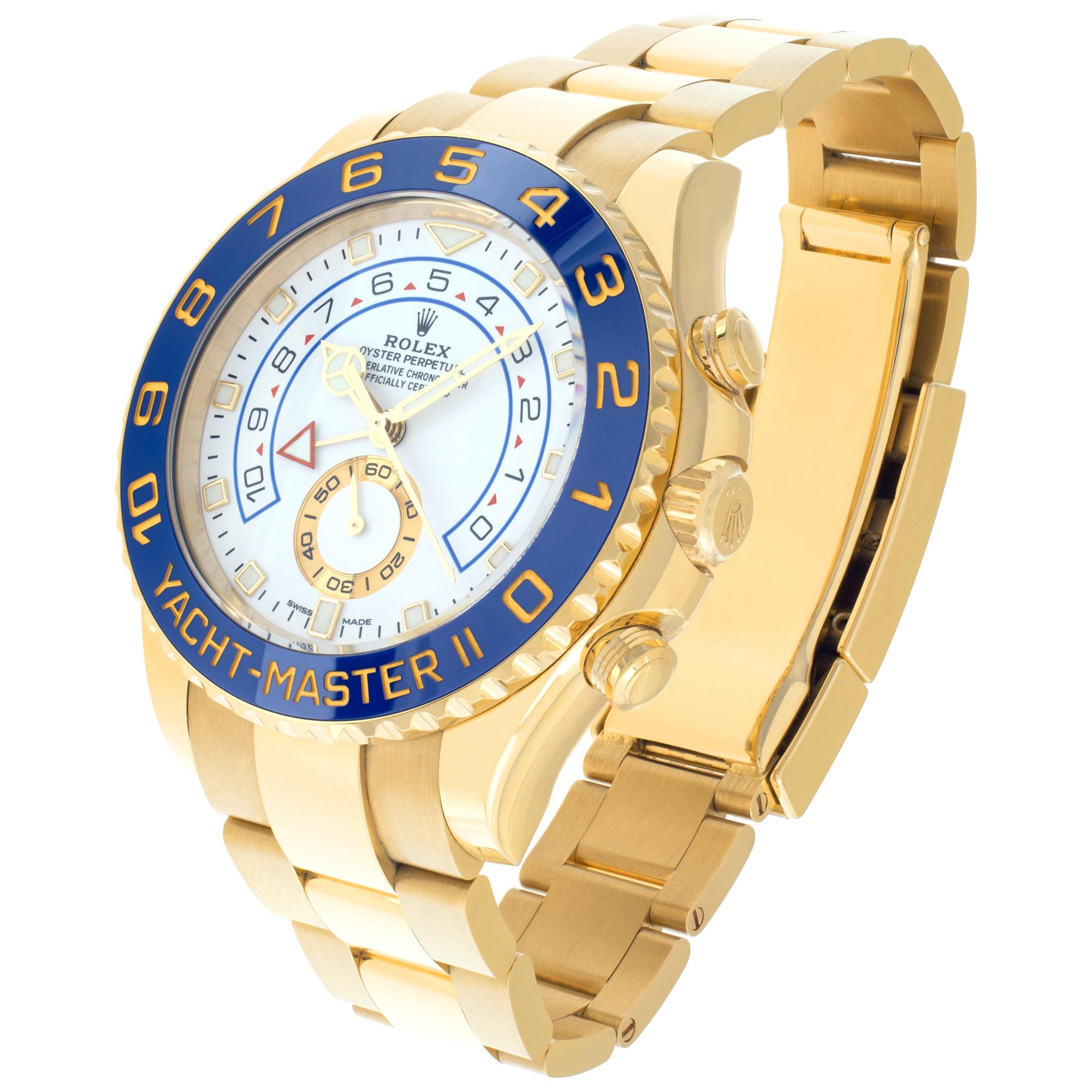Rolex Yacht-Master II in 18k. Auto w/ subseconds. 42 mm case size. With box and papers. **Bank wire only at this price** Ref 116688. Circa 2020. Fine Pre-owned Rolex Watch. Certified preowned Dress Rolex Yacht-Master II 116688 watch is made out of